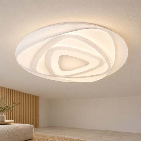 Eglo palagiano plafoniera led 21w 4000k 38cm per soggiorno moderna bianca