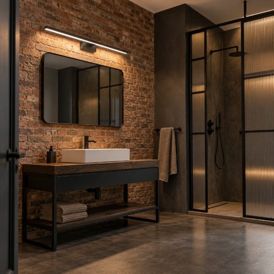 Eglo conettilla applique per specchio led 10w cct 3000k 6500k 60cm ip44 per bagno moderna nera