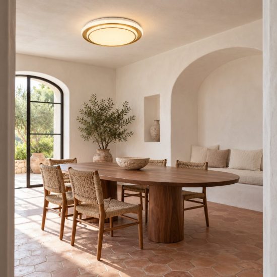 Eglo moschetta plafoniera led 36w cct 2700k 6500k 49cm per sala da pranzo moderna oro