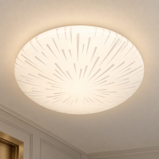 Eglo allerona plafoniera led 24w cct 2700k 6500k 40cm per ingresso moderna bianca