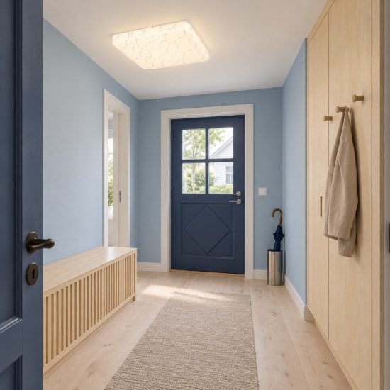 Eglo allerona plafoniera led 24w cct 2700k 6500k 41cm per ingresso moderna bianca effetto marmo