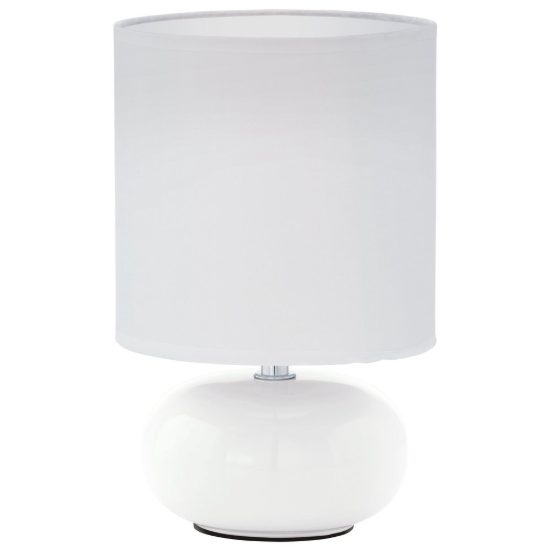 Eglo trondio abat-jour per camera da letto e14 27cm moderna bianca