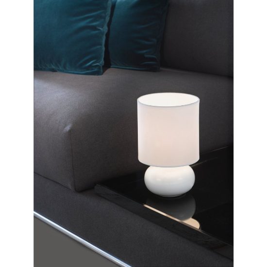 Eglo trondio abat-jour per camera da letto e14 27cm moderna bianca