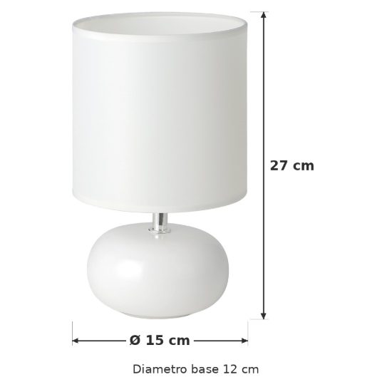 Eglo trondio abat-jour per camera da letto e14 27cm moderna bianca