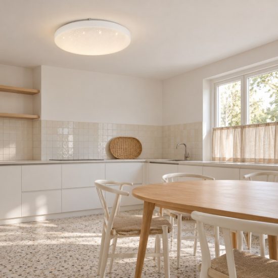 Eglo frania plafoniera led 14,6w 3000k 33cm per cucina moderna bianca effetto cristallo