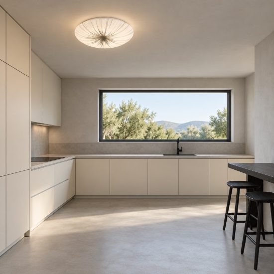 Eglo nieves plafoniera led 10w 3000k 31cm per cucina moderna bianca e argento