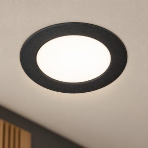 Eglo fueva 6 z faretto da incasso per cartongesso nero led 5w rgb 2700k 6500k con controllo smart