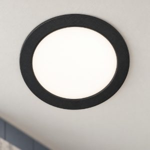 Eglo fueva 6 z faretto da incasso per cartongesso nero led 9,5w rgb 2700k 6500k con controllo smart