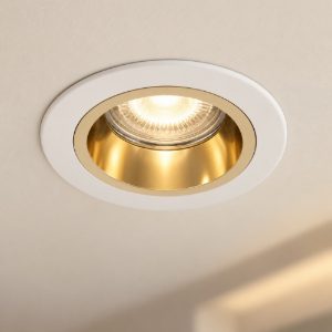 Eglo yebra z faretto da incasso per cartongesso bianco e oro led 4,9w rgb 2700k 6500k con controllo smart
