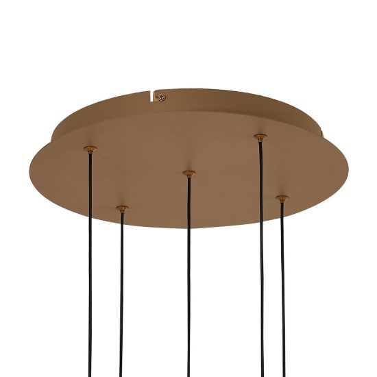 Lampadario moderno sfere oro vetro per ingresso led 25w 3000k
