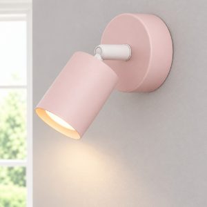 Applique rosa da parete soffitto orientabile per interni