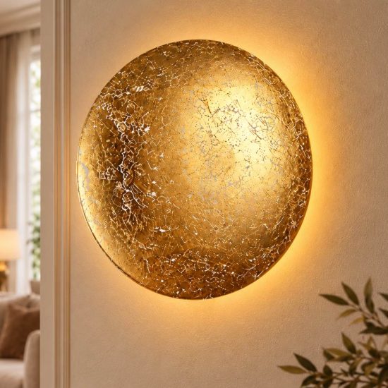 Applique da parete per salotto oro led 8w 3000k 22cm