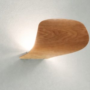 Applique di legno frassino pevero fabas luce moderna led 18w 3000k