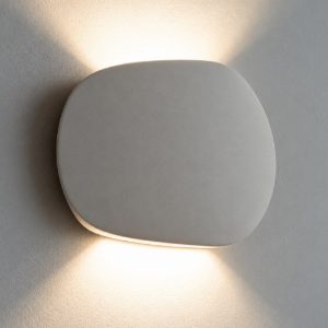 Applique a parete di cemento grigio design moderno tondo