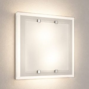 Perenz applique frame quadrata vetro bianco lucido 30cm