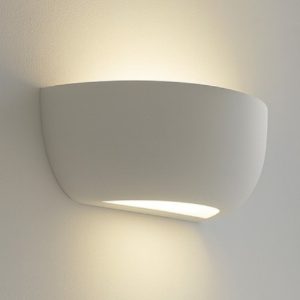 Isyluce applique in gesso ceramico bianco 2 verniciabile