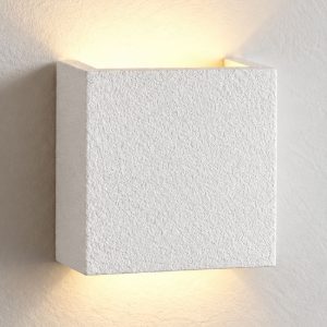 Applique in gesso da parete 12cm moderna bianco per soggiorno