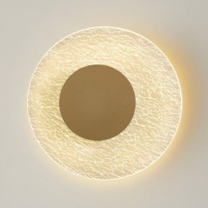 Applique led oro da parete crepato 30w 3000k design