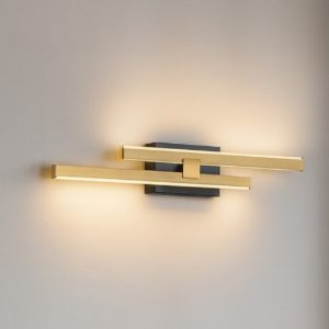 Applique da parete design moderno oro led 3200k dimmerabile