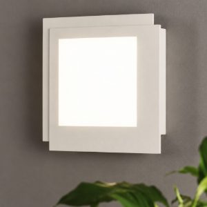 Ondaluce passpartou applique quadrata bianca led 3000k
