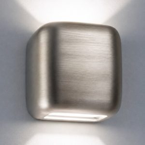Applique parete cubo acciaio gea luce babol