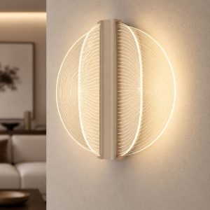 Applique moderna beige led 2700k dimmerabile stilnovo papylia