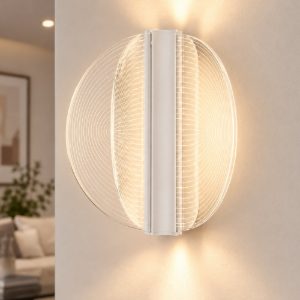 Stilnovo papylia applique moderna bianca vetro led 23w 2700k