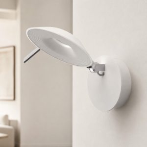 Applique da parete bianca led 3000k stilnovo torino orientabile