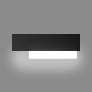 Gea luce doha applique led piccolo nero 12w 3000k