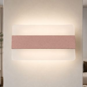 Applique da parete per corridoio moderna oro rosato led 16w cct 3000k 4000k 26cm