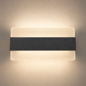 Applique da parete led 16w cct 3000k 4000k moderna antracite