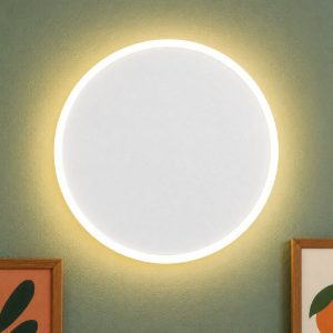 Gea luce fortuna applique da parete led 28w 3000k bianca moderna