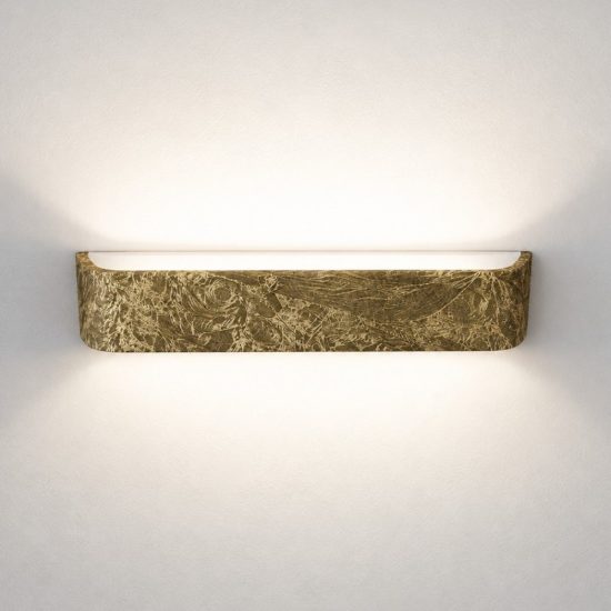 Applique per ingresso led 20w cct 3000k 4000k dimmerabile moderna da parete foglia oro