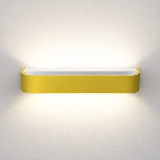 Applique per soggiorno led 20w cct 3000k 4000k dimmerabile moderna da parete giallo girasole