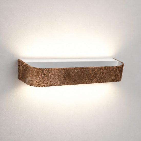 Applique led 20w cct 3000k 4000k dimmerabile da parete moderna foglia rame