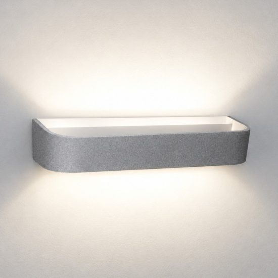 Applique da parete led 20w cct 3000k 4000k dimmerabile moderna grigio perla