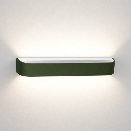 Applique led 20w cct 3000k 4000k da parete moderna verde oliva dimmerabile 32cm