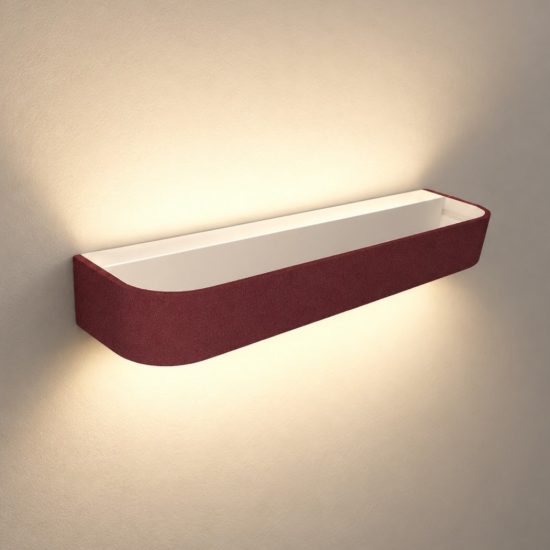 Applique led 30w cct 3000k 4000k dimmerabile da parete moderna bordeaux