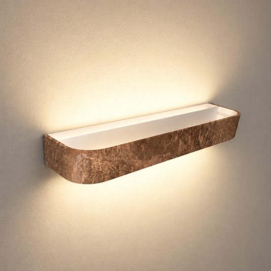 Applique led 30w cct 3000k 4000k dimmerabile da parete moderna foglia rame