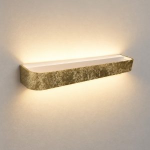 Applique led 38w cct 3000k 4000k moderna da parete foglia oro per salotto