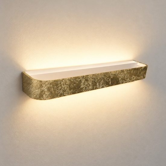 Applique led 38w cct 3000k 4000k moderna da parete foglia oro per salotto