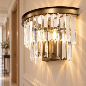 Revero maytoni applique da parete classica 33cm ottone