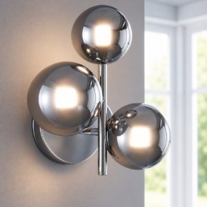Maytoni dallas applique da parete moderno colore cromo