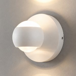 Applique sferico bianco led 5w cct 2300k-4000k con telecomando