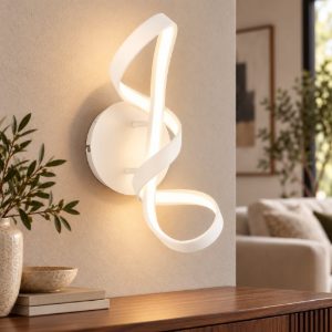 Applique design moderno bianco led 4000k dimmerabile