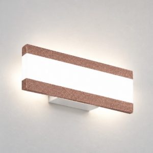 Applique per soggiorno led 14w cct 3000k 4000k moderna da parete oro rosato