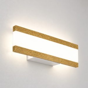 Applique da parete led 14w cct 3000k 4000k 28cm moderna oro opaco