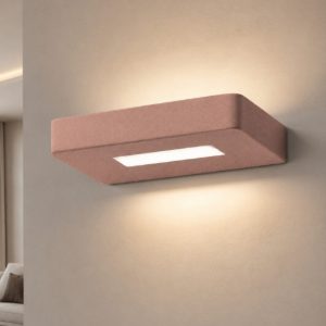 Applique moderna oro rosato 18 cm led biemissione 20w cct 3000k 4000k