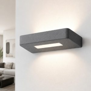 Applique led 20w cct 3000k 4000k moderna grigio perla biemissione