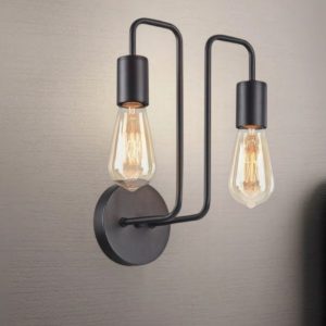 Maytoni gilbert applique da parete colore nero 2 luci